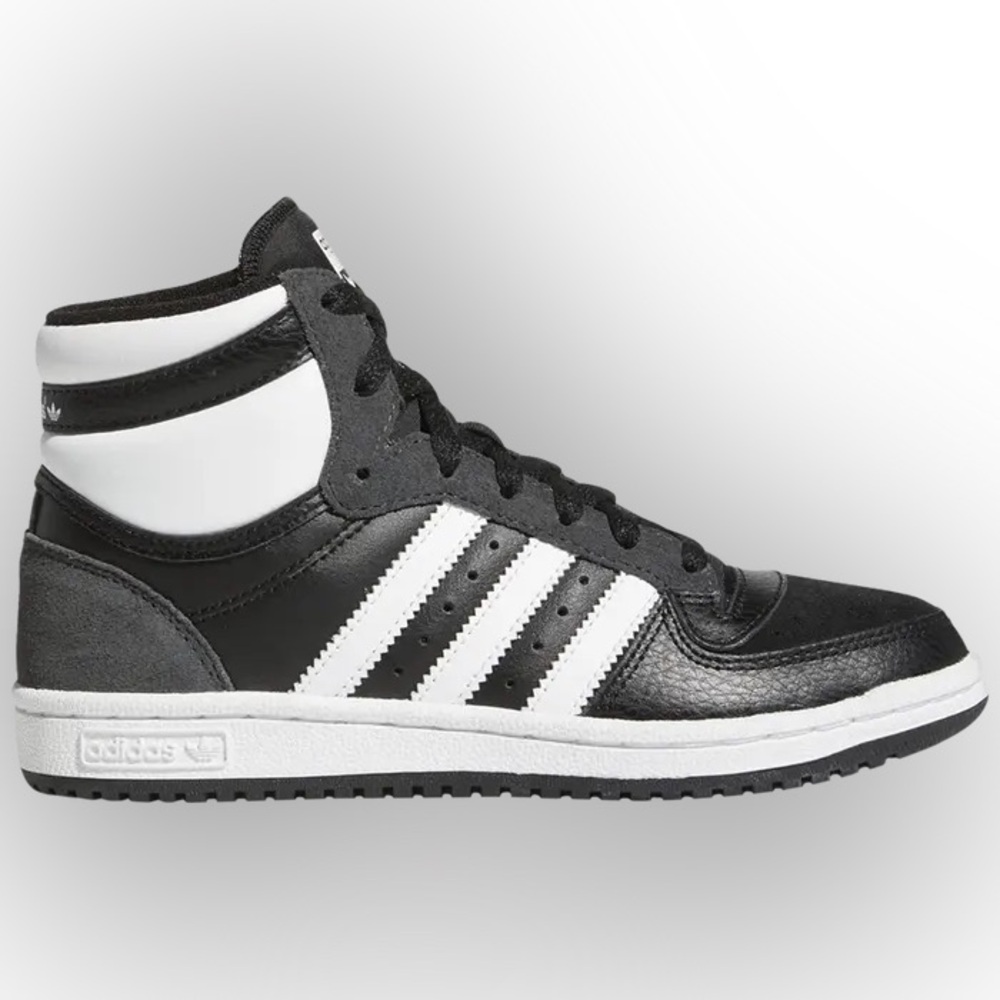 Adidas Top Ten‎ Youth Black and White Sneakers Size 7 Shoes